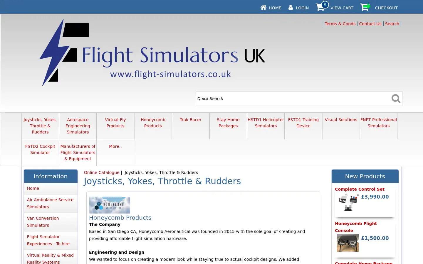 Screenshot of flight-simulators.co.uk