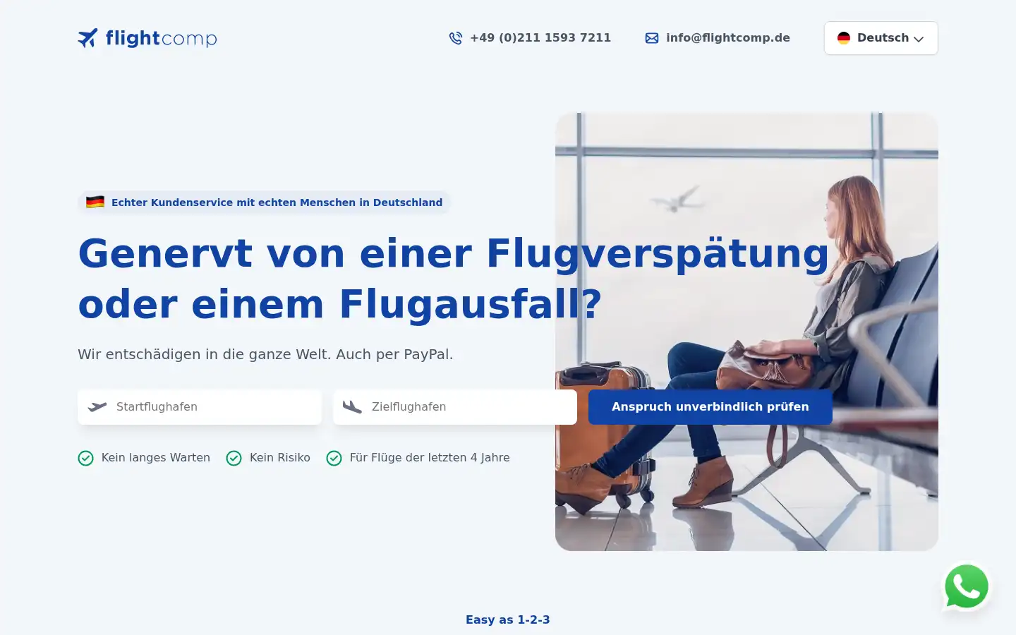 Screenshot of flightcomp.de
