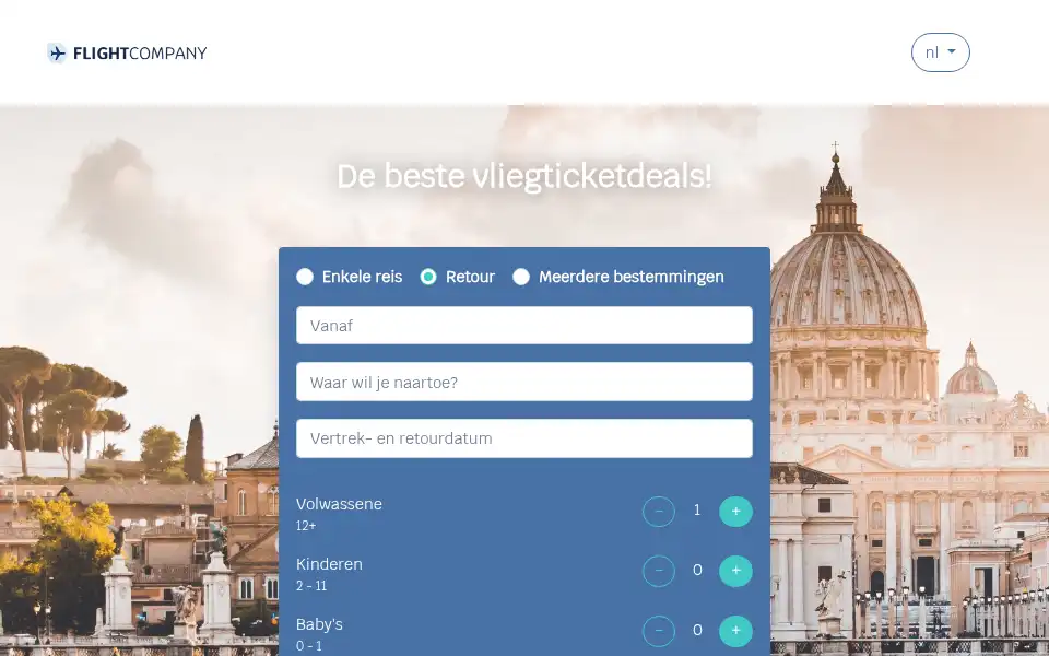 Screenshot of flightcompany.nl