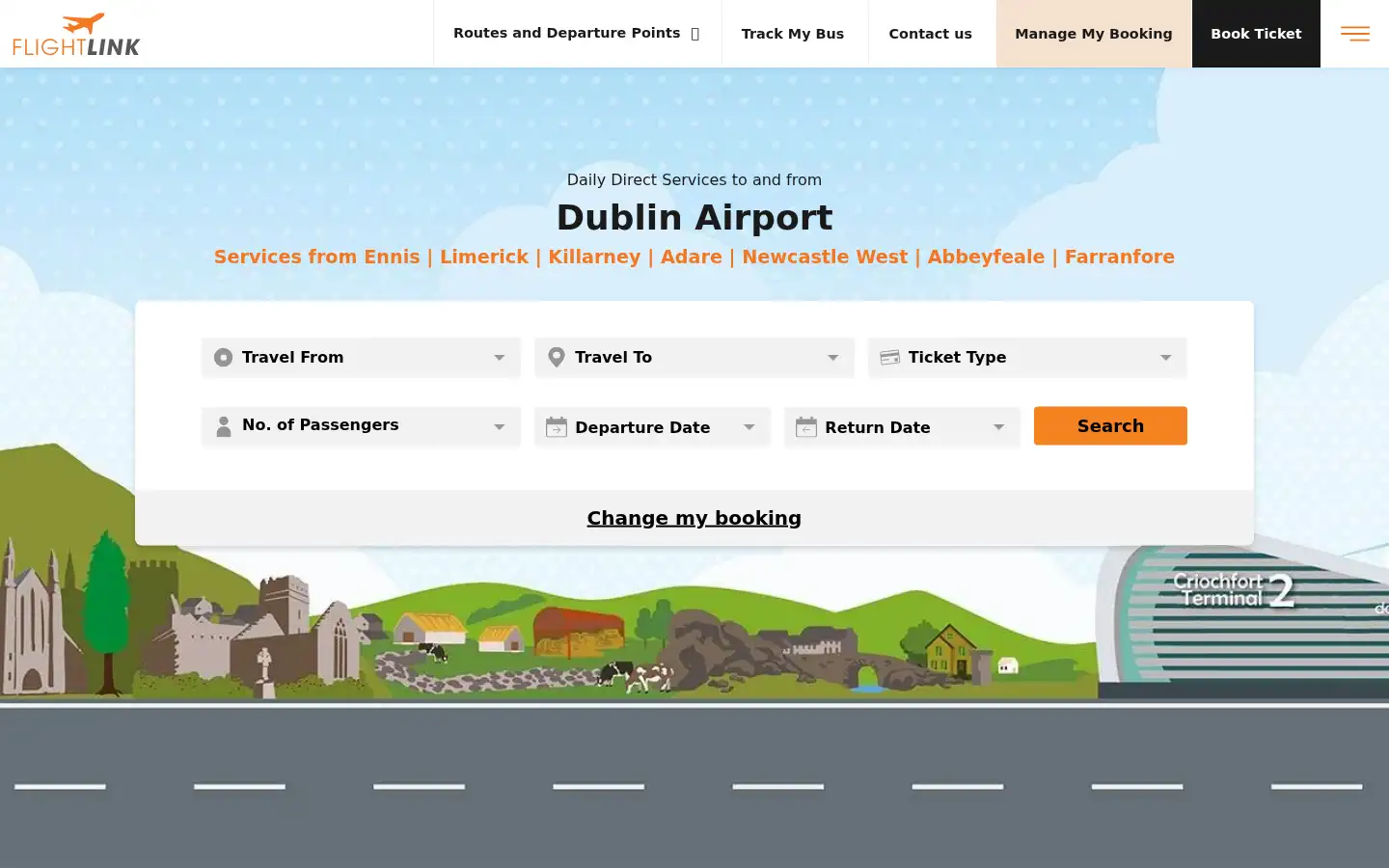 Screenshot of flightlink.ie