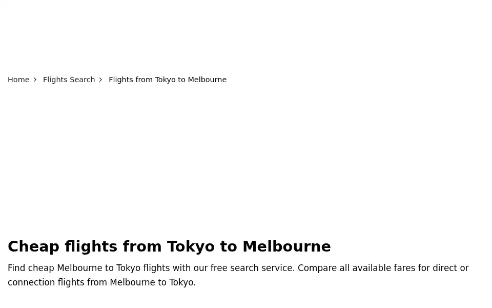 Screenshot of flightpedia.org