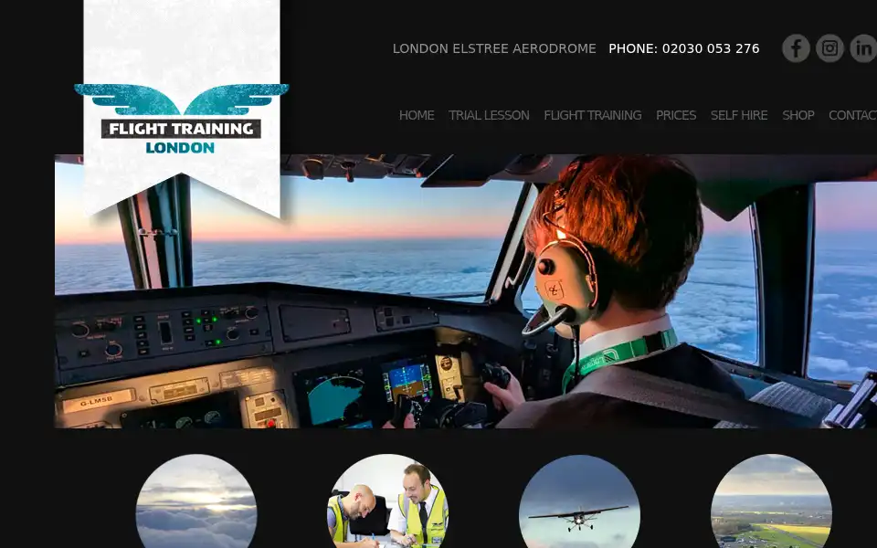 Screenshot of flighttraininglondon.co.uk