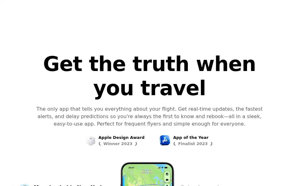 Screenshot of flighty.com