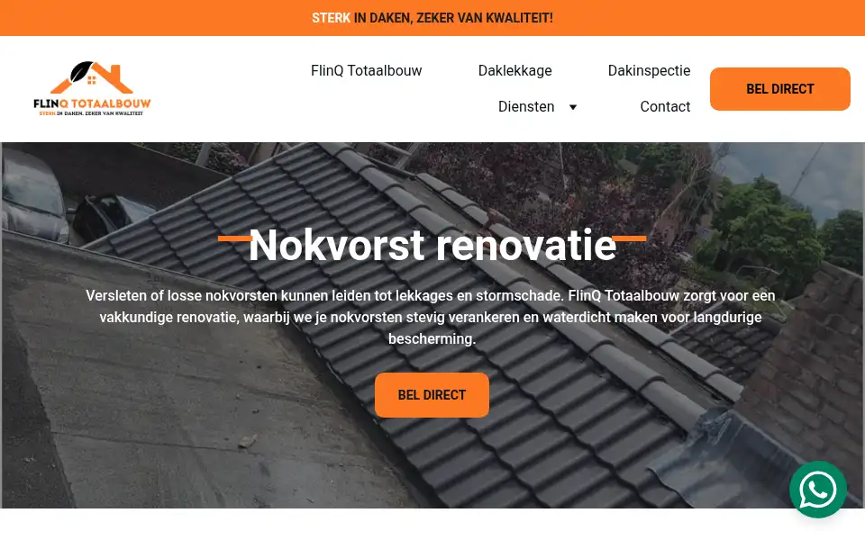 Screenshot of flinq-totaalbouw.nl