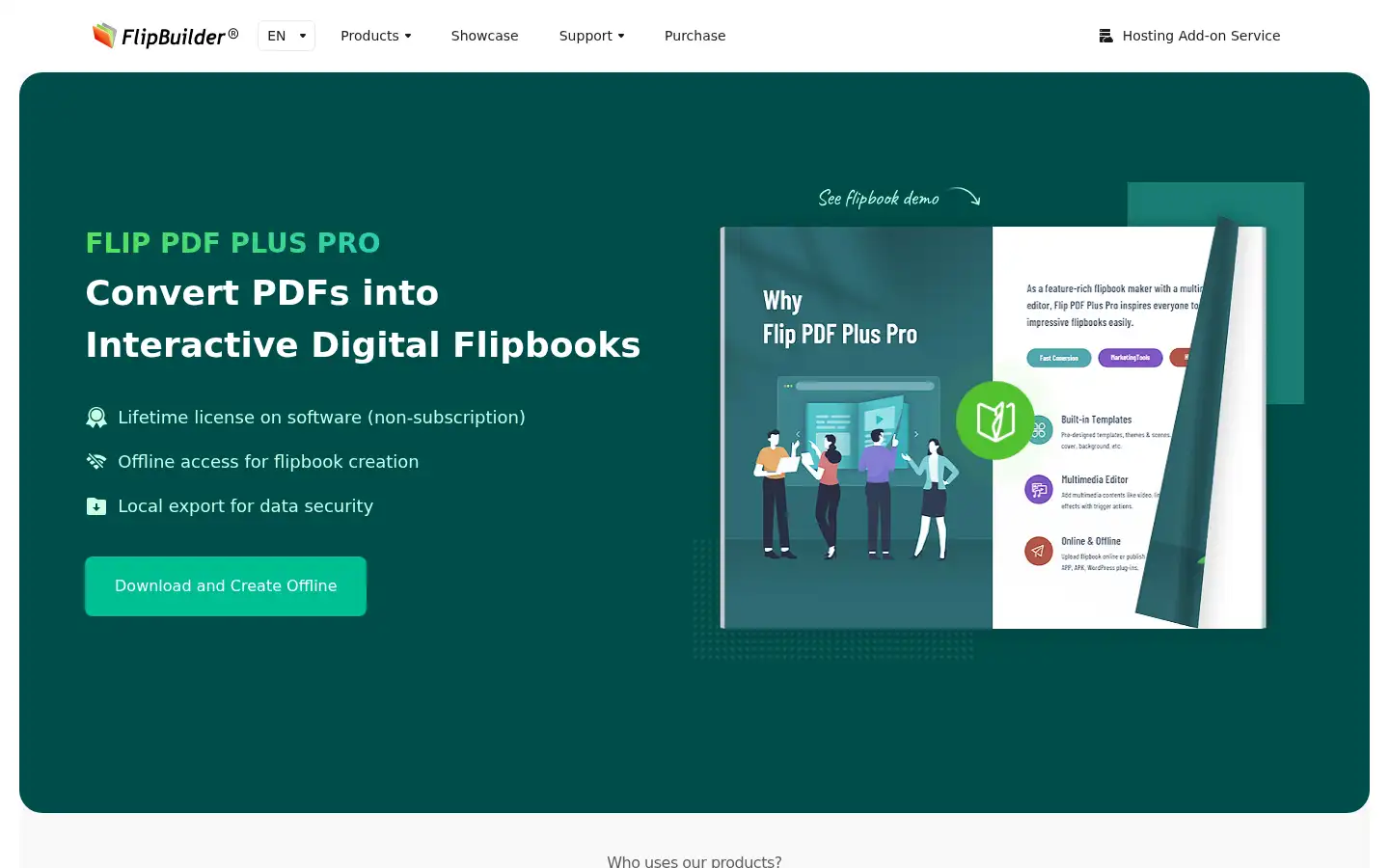 Screenshot of flipbuilder.com