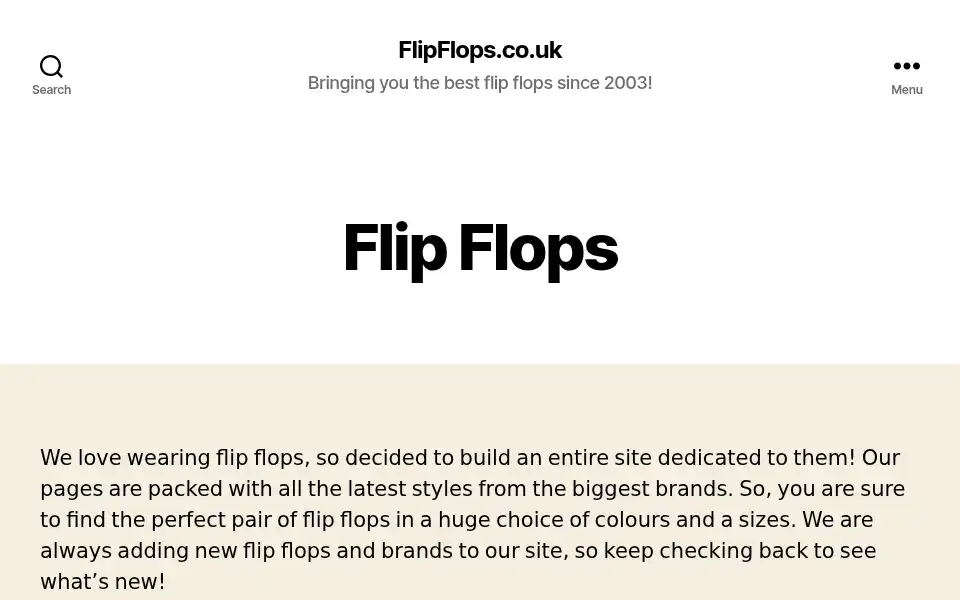 Screenshot of flipflops.co.uk