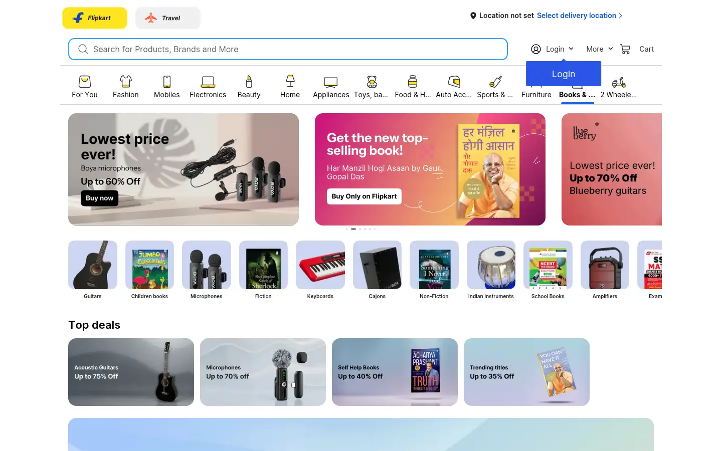 Screenshot of flipkart.co.in