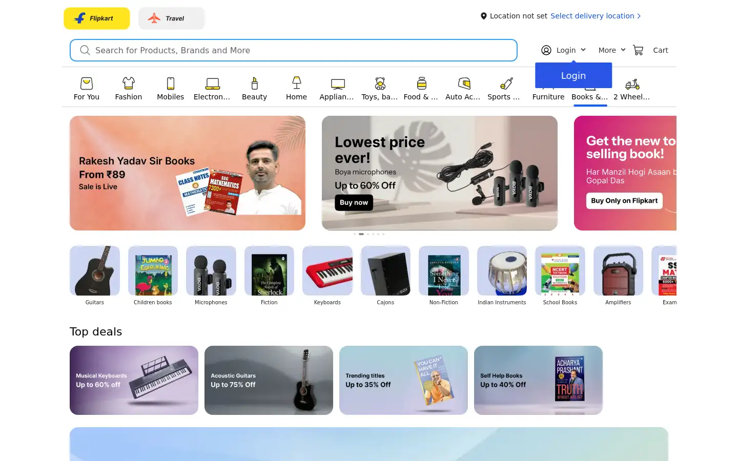 Screenshot of flipkart.com