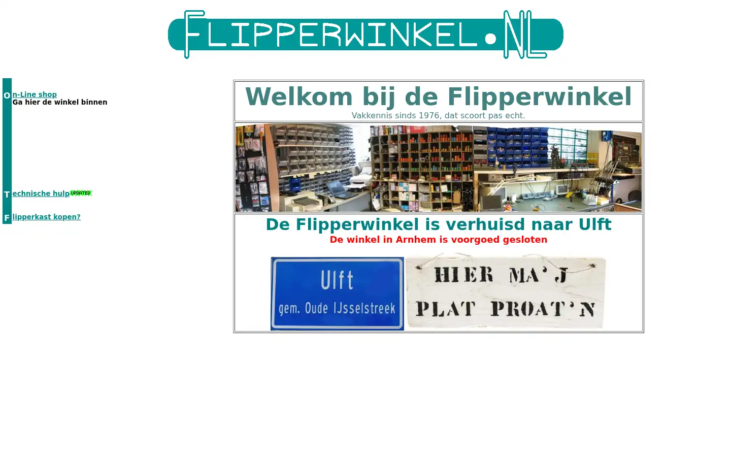 Screenshot of flipperwinkel.nl