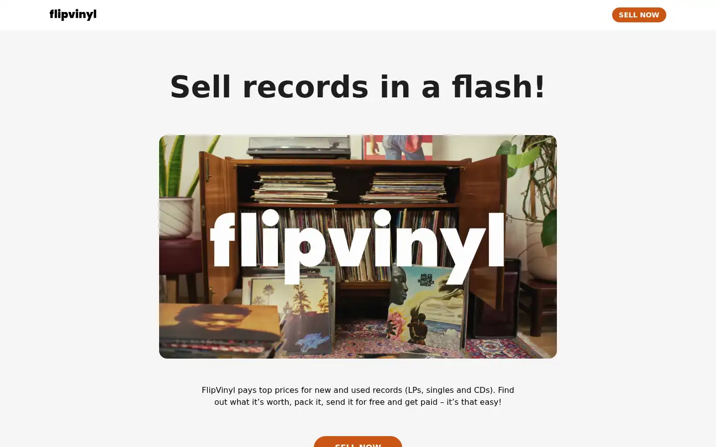 Screenshot of flipvinyl.de