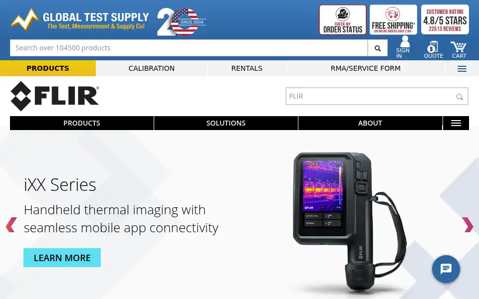 Screenshot of flir-direct.com