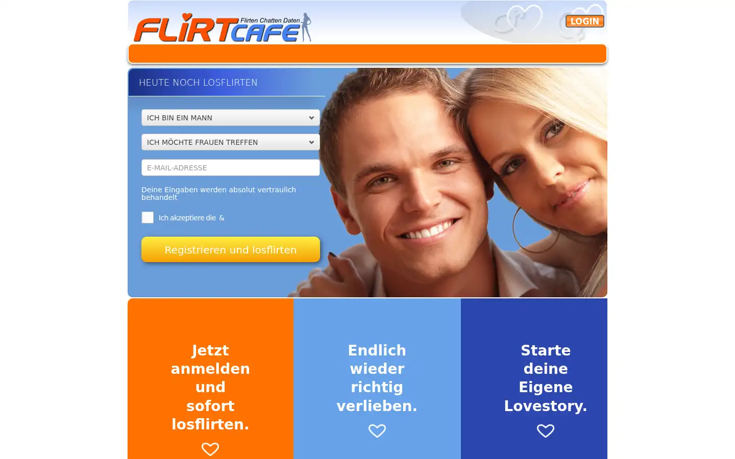 Screenshot of flirtcafe.de