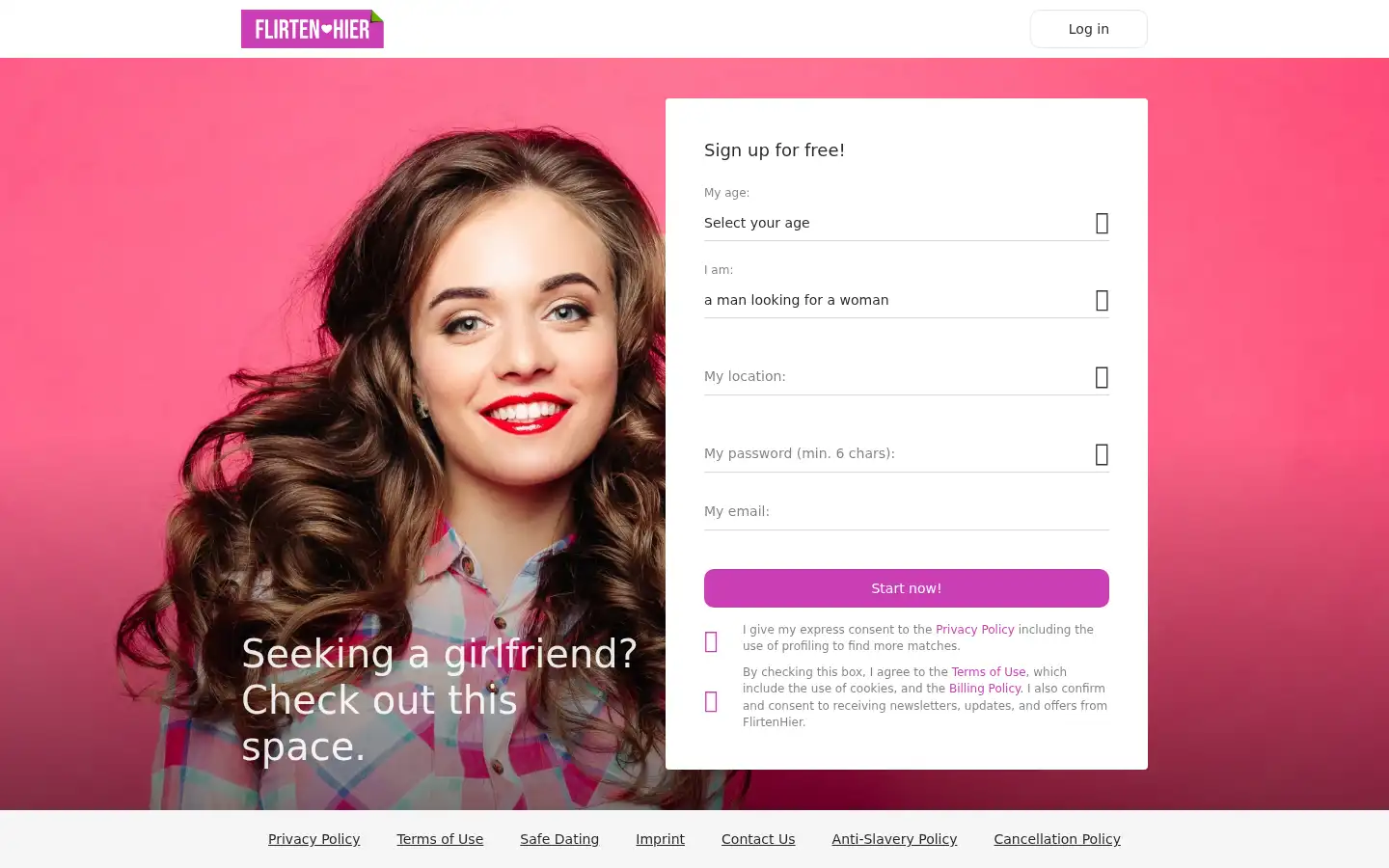 Screenshot of flirtenhier.com