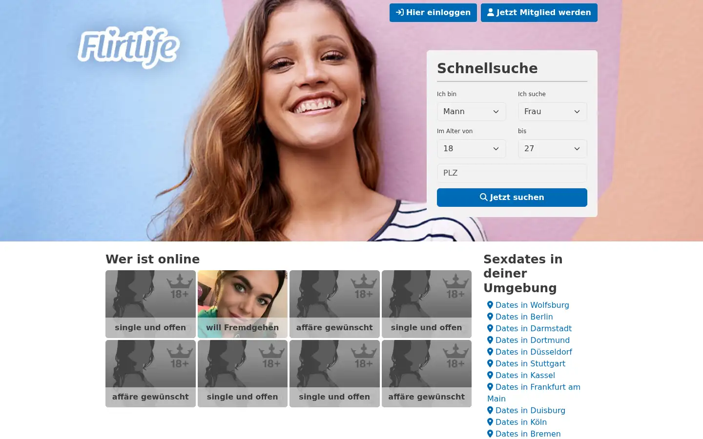 Screenshot of flirtlife.de