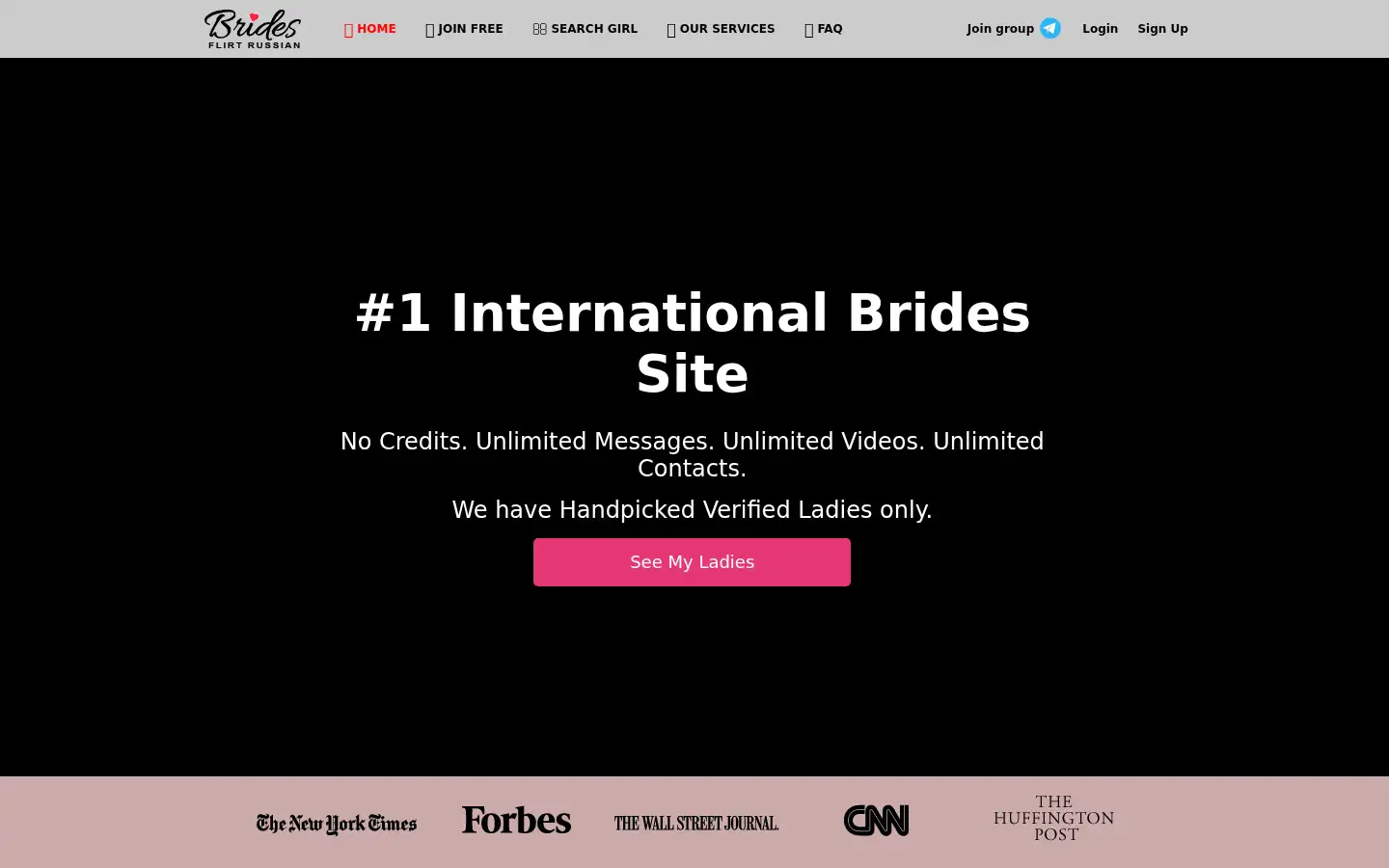 Screenshot of flirtrussianbrides.com