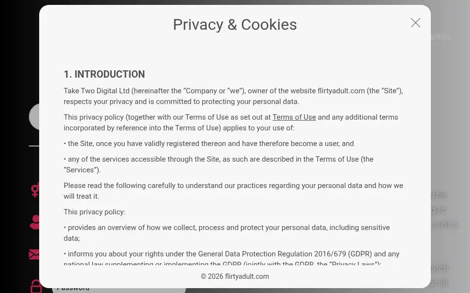 Screenshot of flirtyadult.com