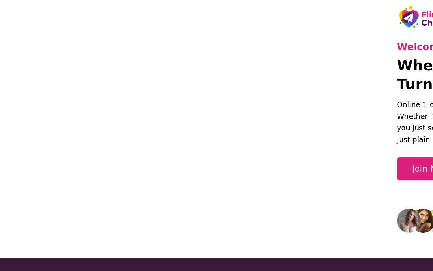 Screenshot of flirtychatting.com
