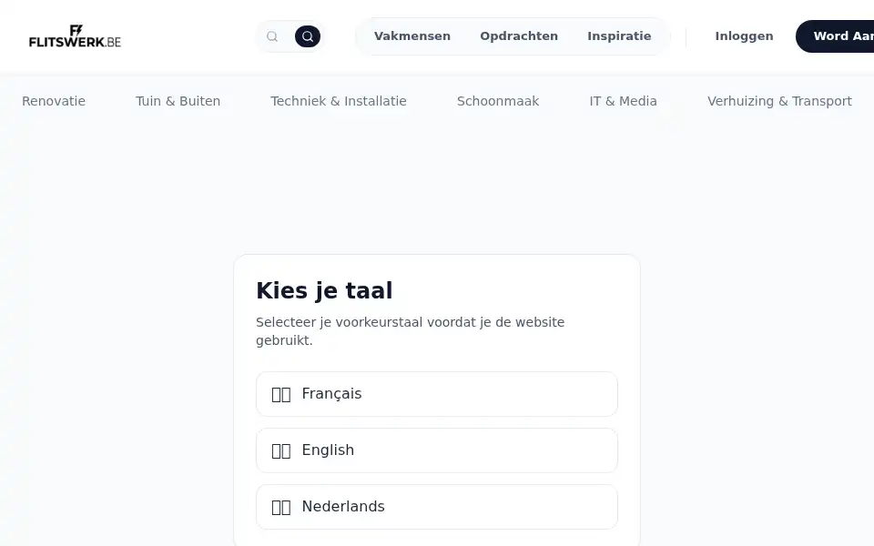 Screenshot of flitswerk.be