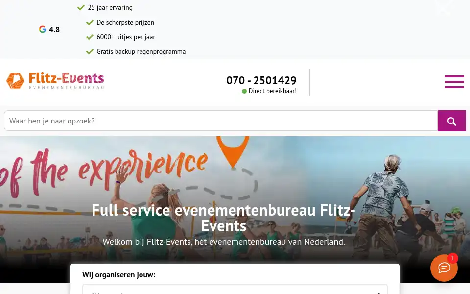 Screenshot of flitz-events.nl