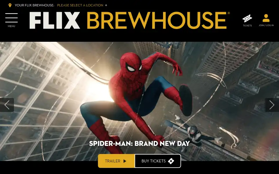 Screenshot of flixbrewhouse.com