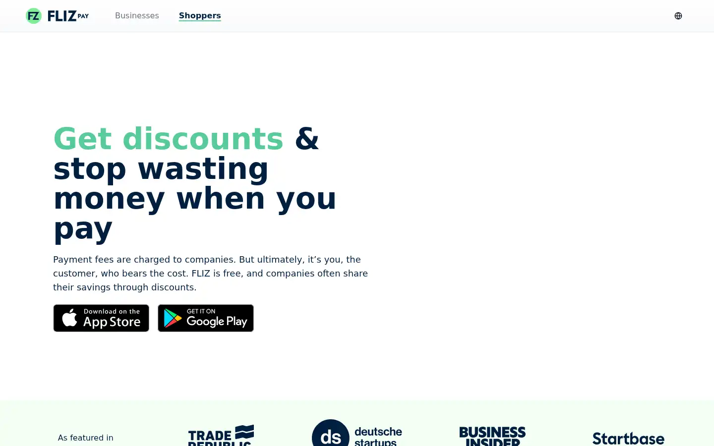 Screenshot of flizpay.de