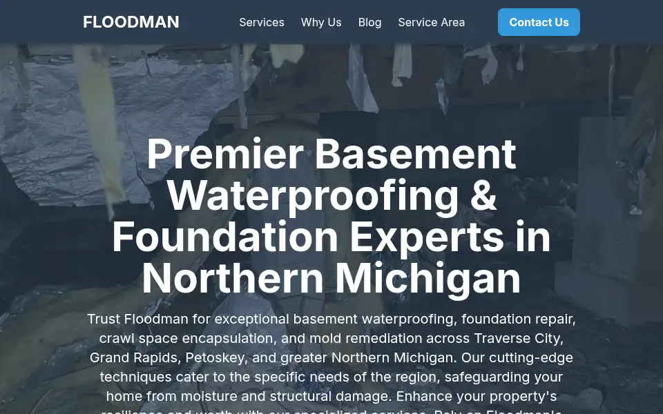 Screenshot of floodman.com
