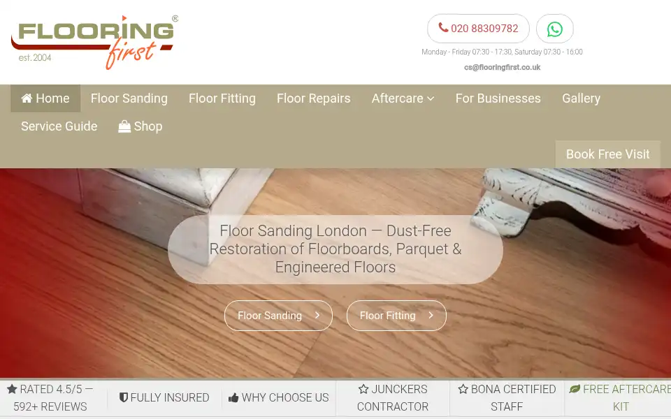 Screenshot of flooringfirst.co.uk