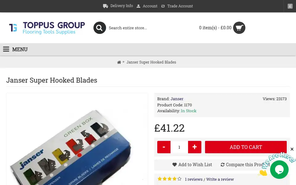Screenshot of flooringtoolsdirect.com