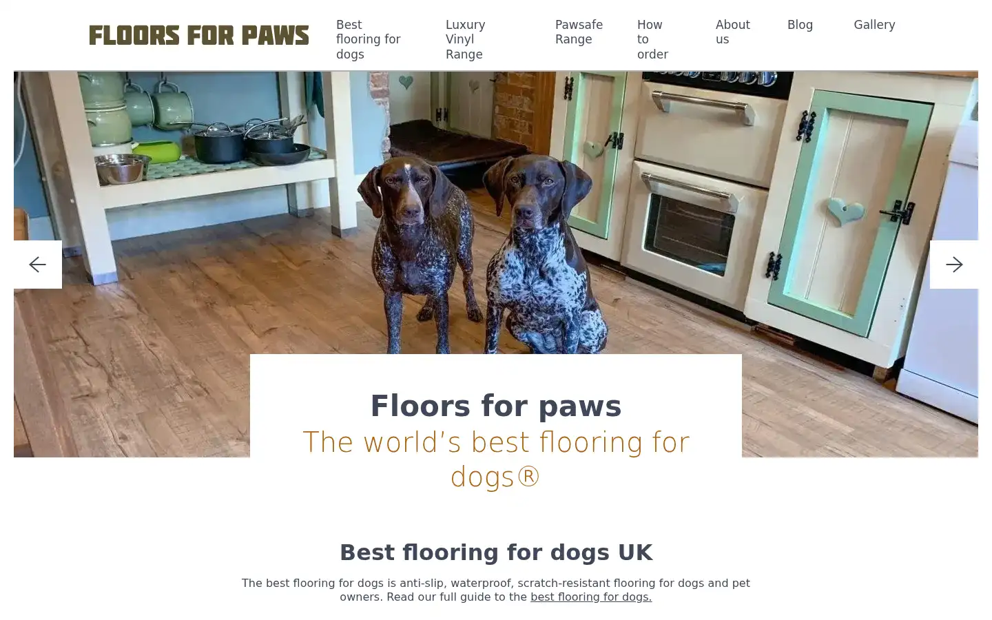 Screenshot of floorsforpaws.com