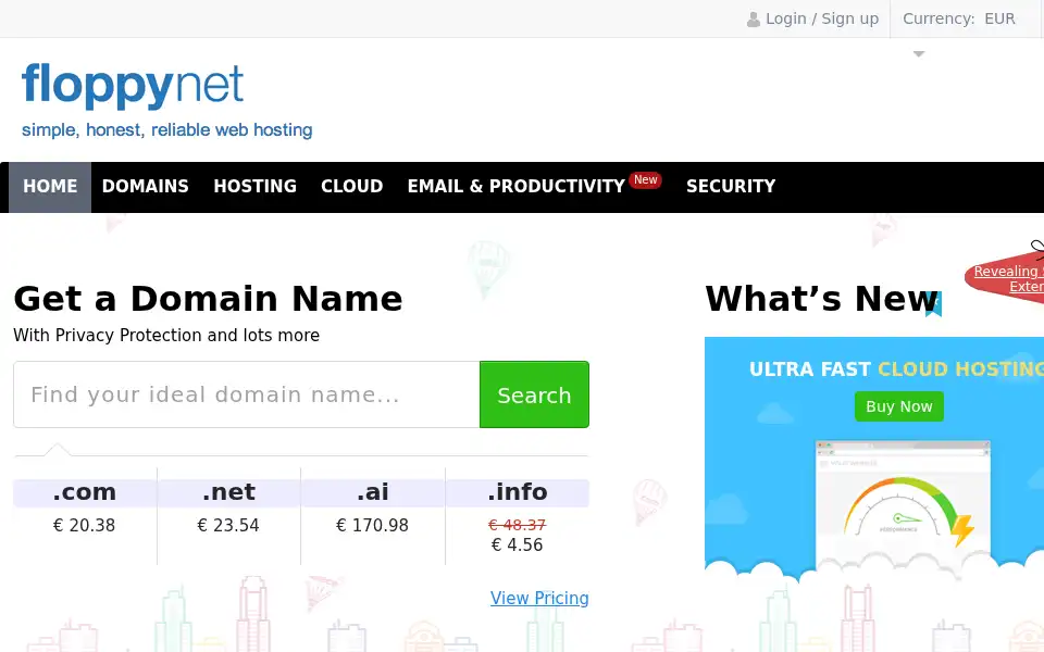 Screenshot of floppynet.co.uk