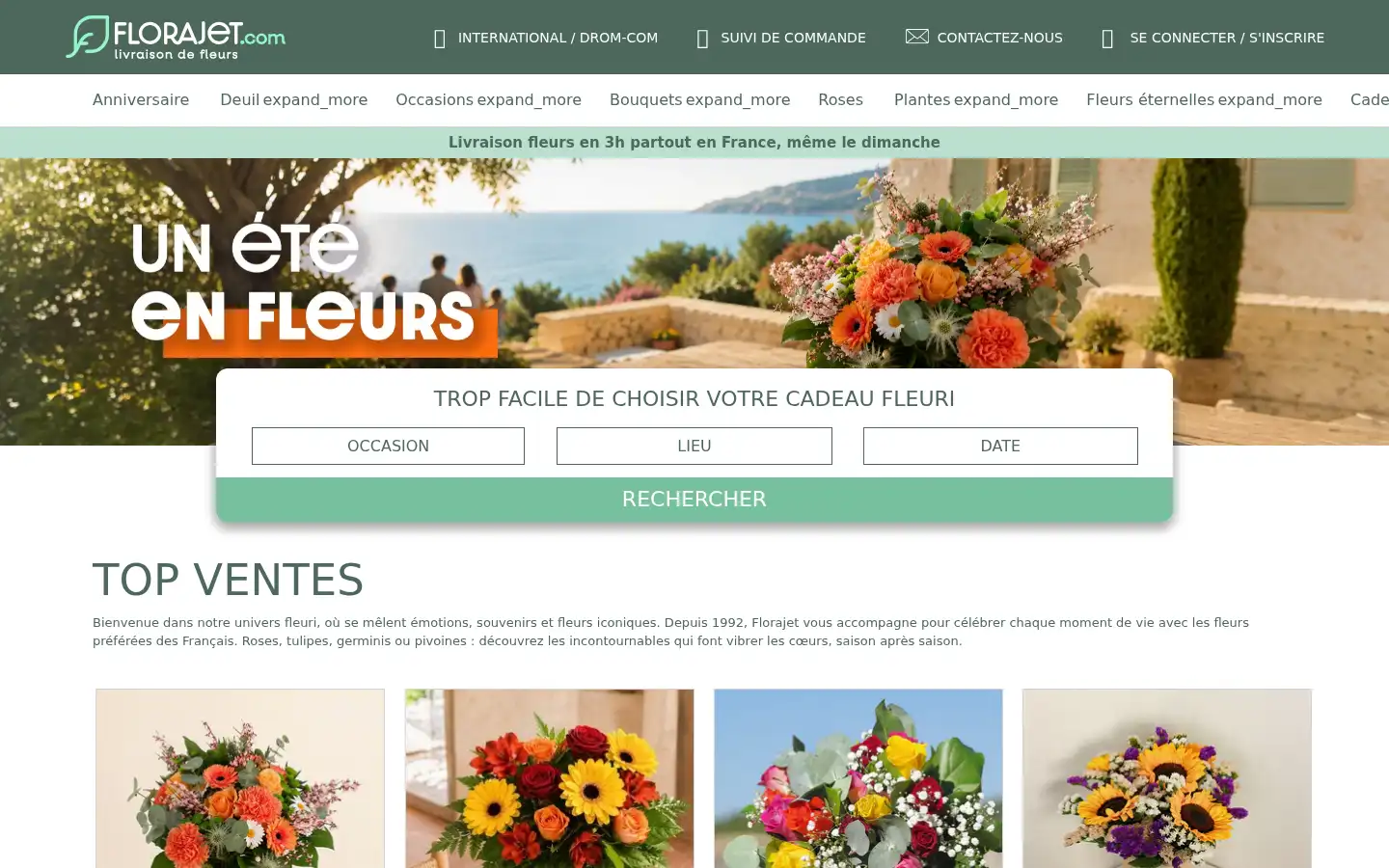 Screenshot of florajet.com