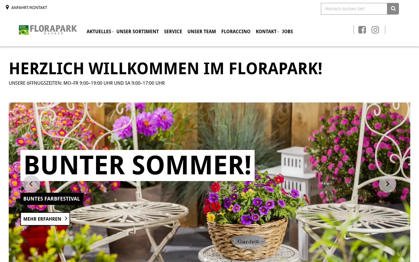 Screenshot of florapark.de