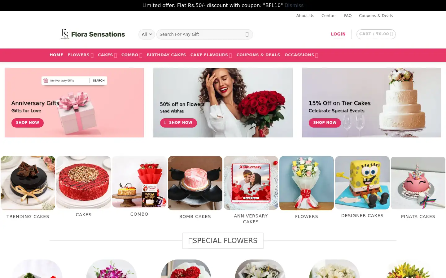 Screenshot of florasensations.com