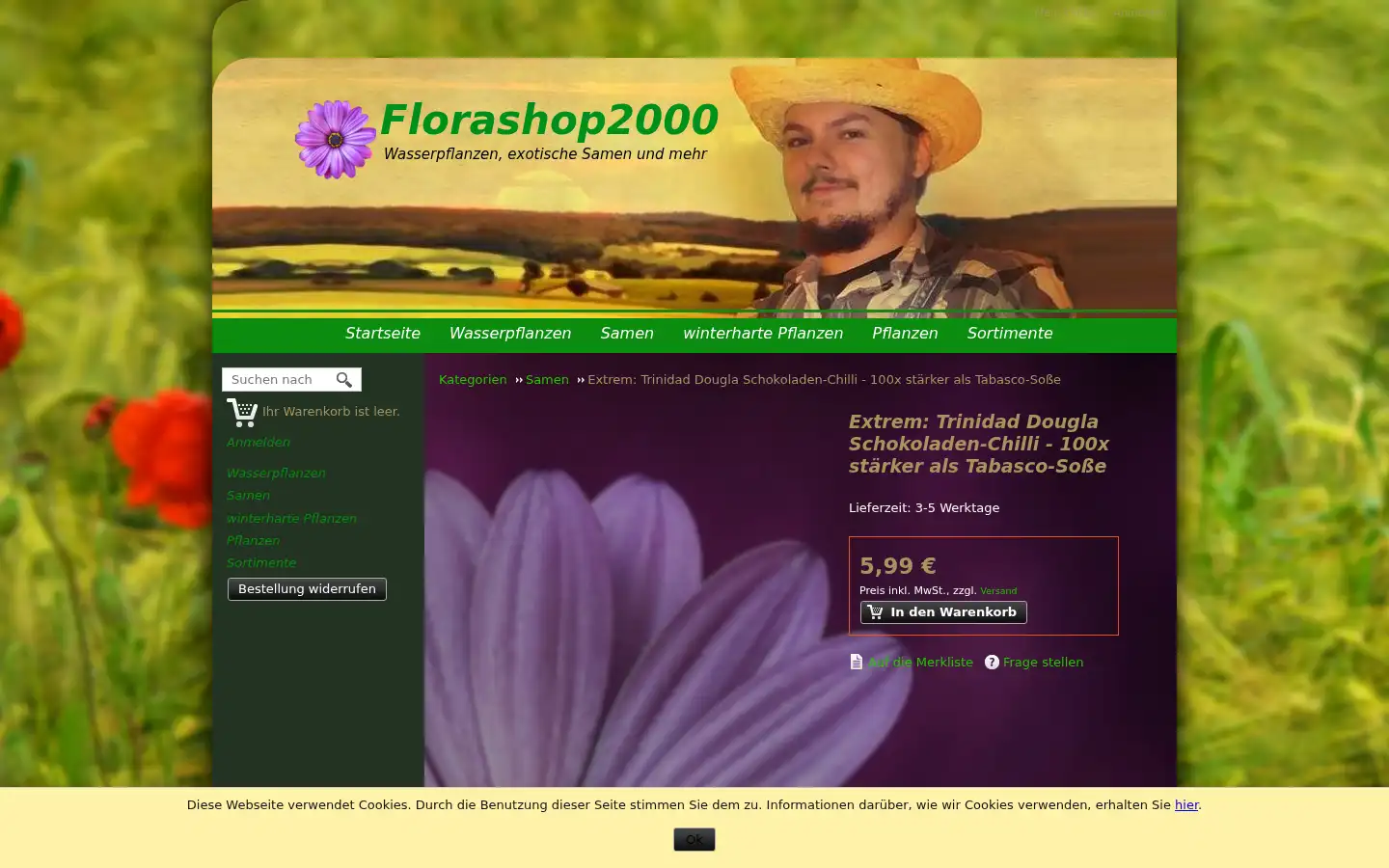 Screenshot of florashop2000.de