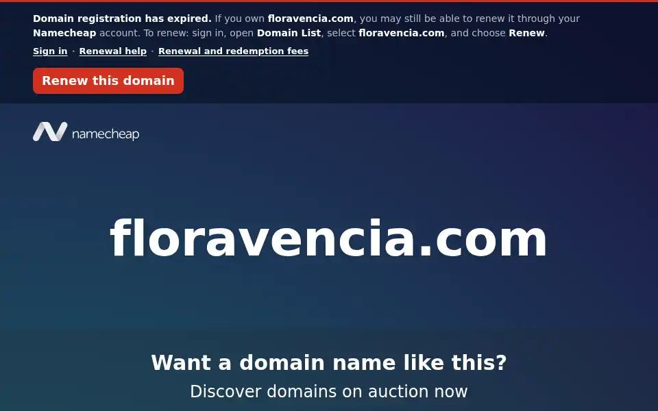 Screenshot of floravencia.com