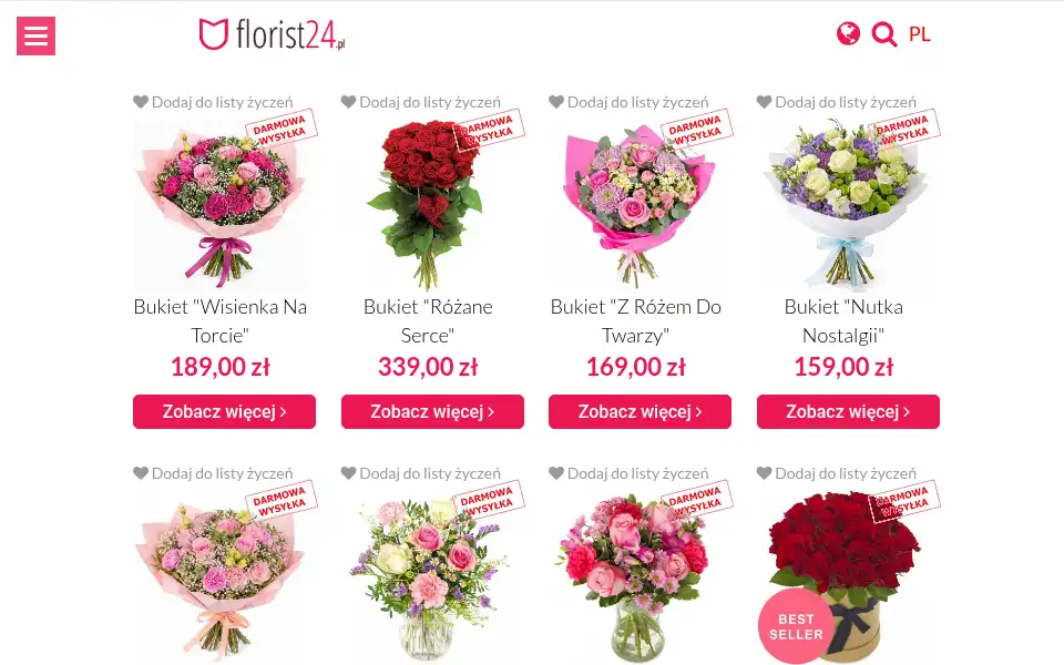 Screenshot of florist24.pl