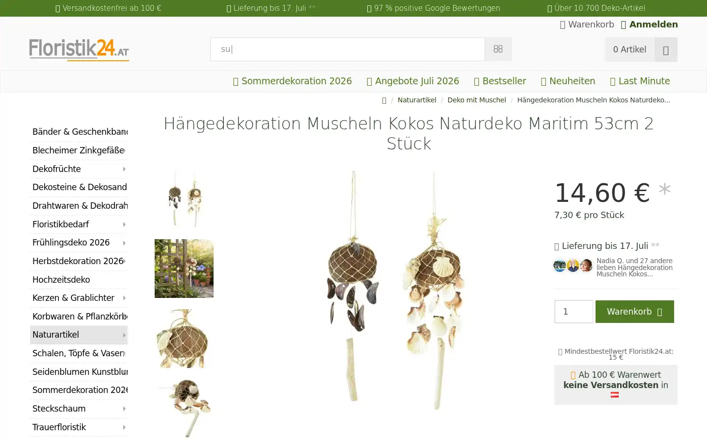 Screenshot of floristik24.at
