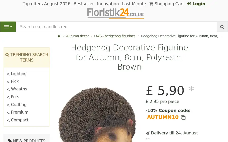 Screenshot of floristik24.co.uk