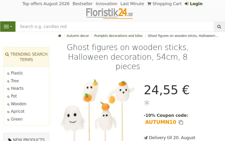 Screenshot of floristik24.ie