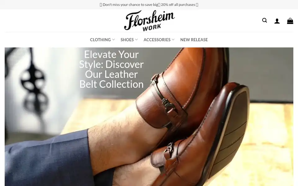 Screenshot of florsheimsales.com