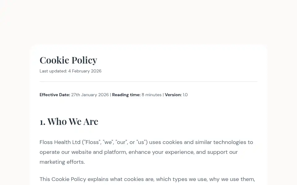 Screenshot of floss-dental.co.uk