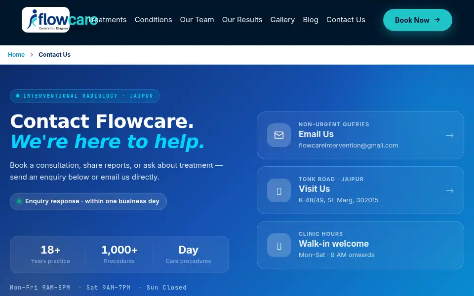 Screenshot of flowcare.co.in