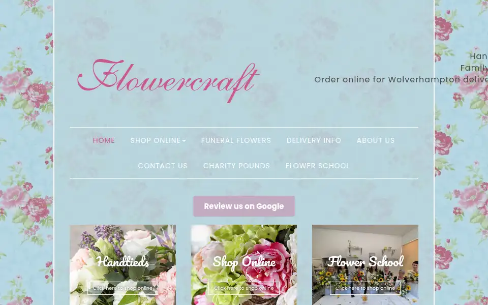 Screenshot of flowercraftflowers.co.uk