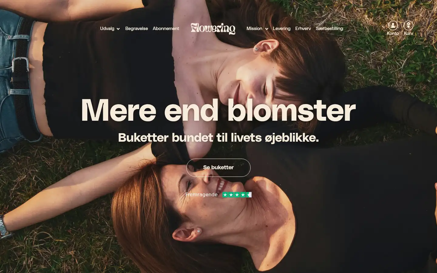 Screenshot of flowering.dk