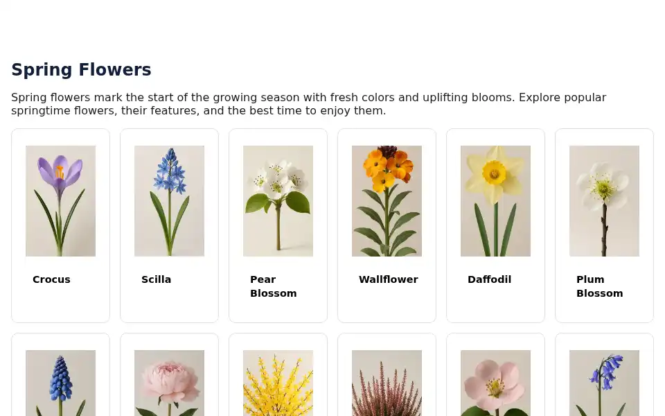 Screenshot of flowerlearn.com