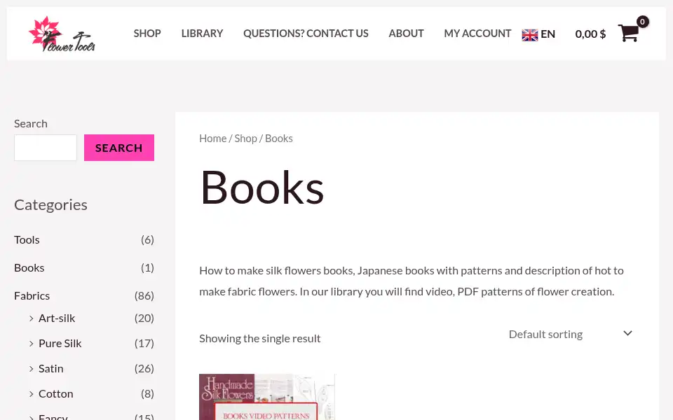 Screenshot of flowermakingtools.com