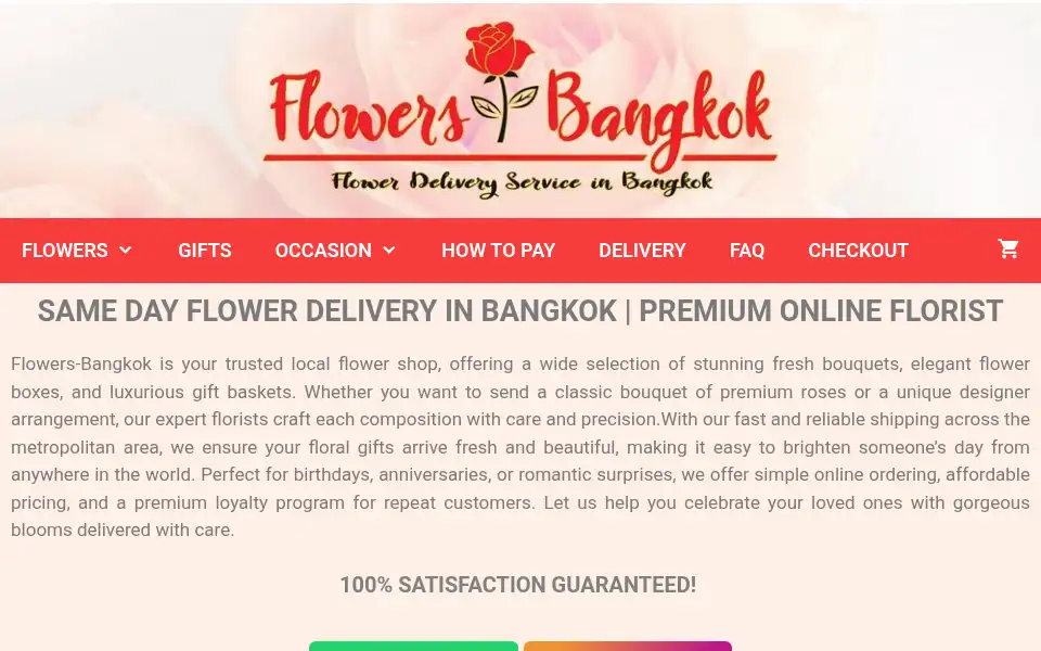Screenshot of flowers-bangkok.com