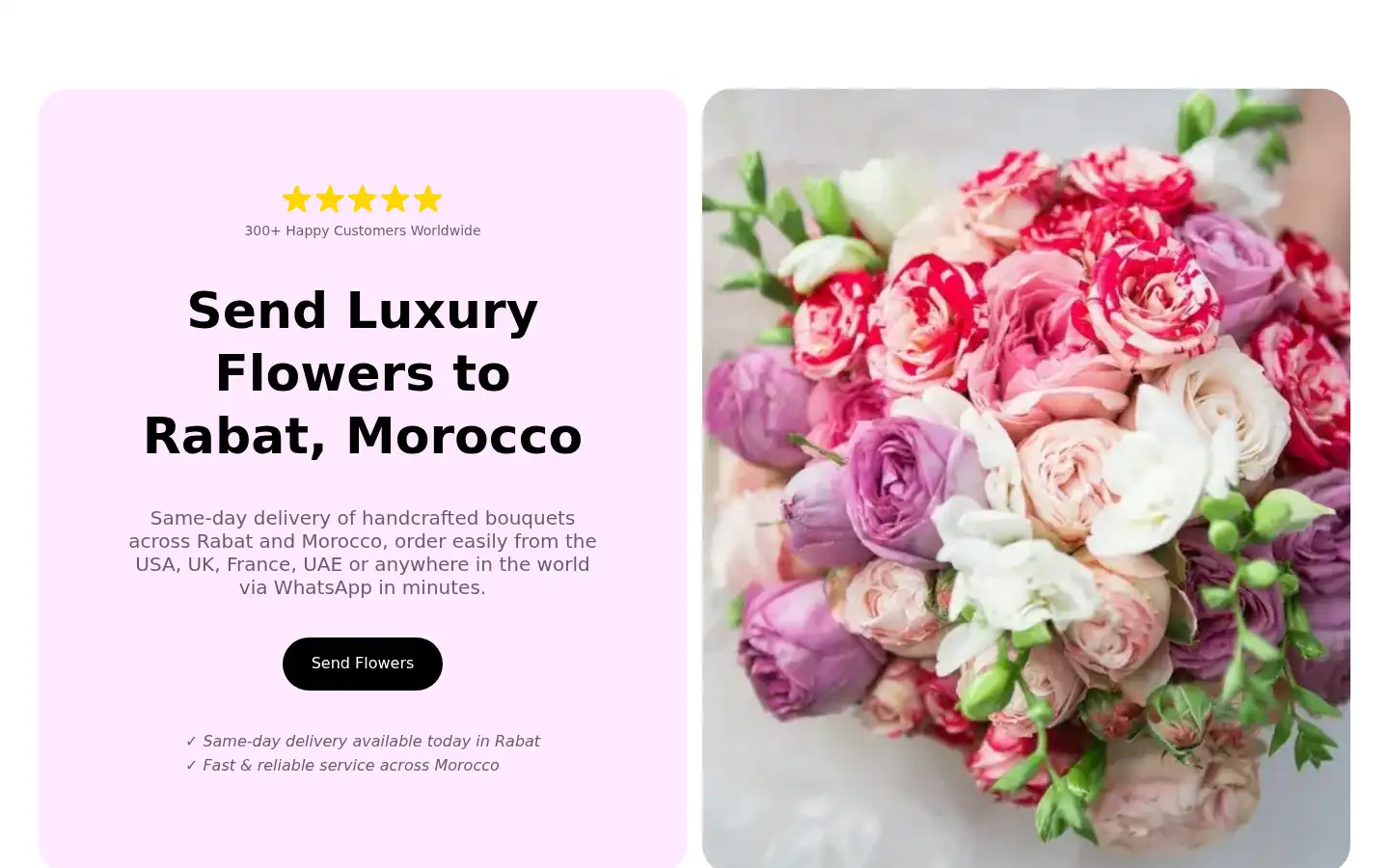 Screenshot of flowersrabat.com