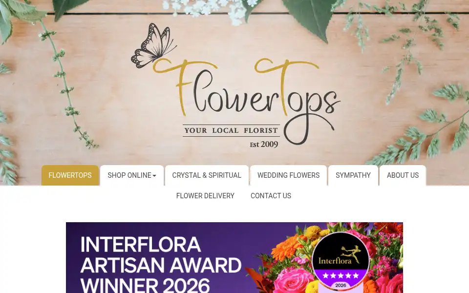Screenshot of flowertops.org.uk
