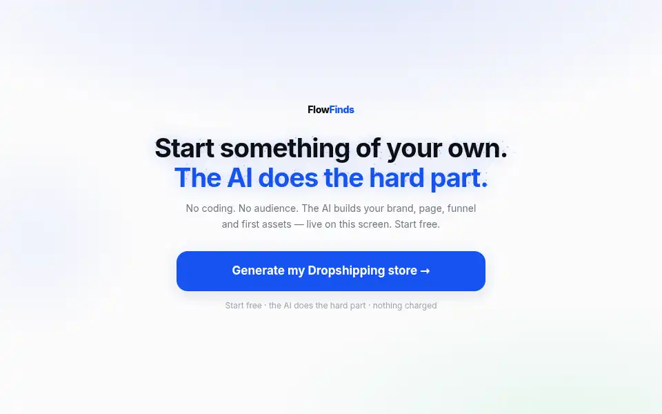 Screenshot of flowfinds.ai